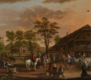 Bridal Dance in Front of a Tavern by Unbekannt Unbekannt